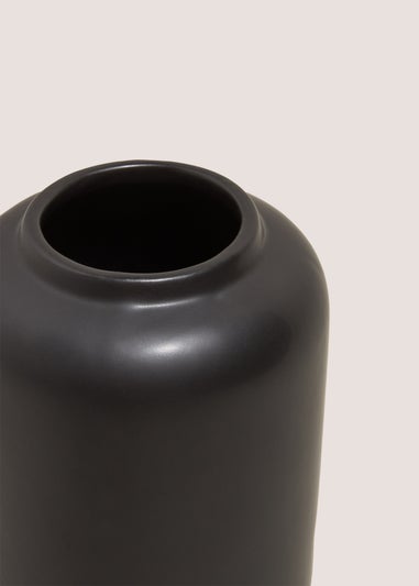 Black Ceramic Vase (9cm x 9cm x 20cm)