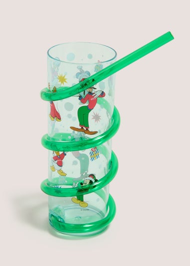 Disney Kids Minnie & Mickey Twist Straw Cup (11cmx7cmx19cm)