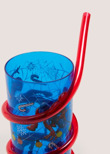 Kids Spiderman Twist Straw Cup