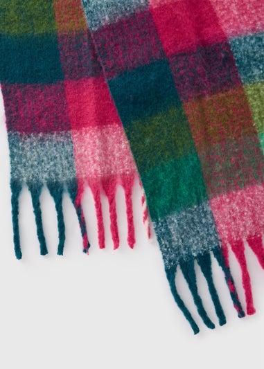 Multi Check Brushed Scarf