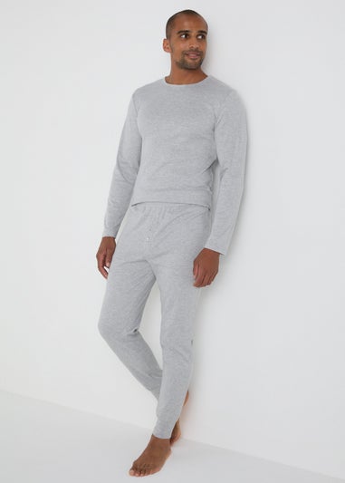 Grey Thermal Long Jogging Bottoms