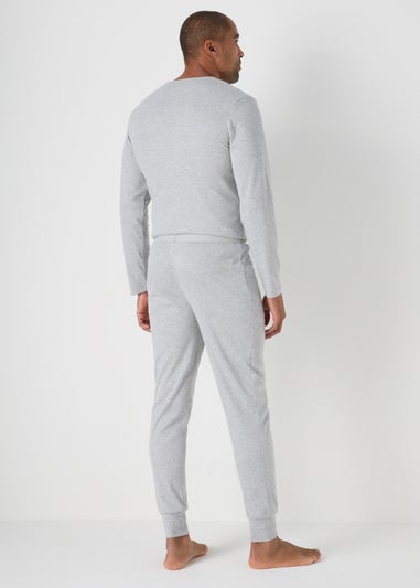 Grey Thermal Long Jogging Bottoms