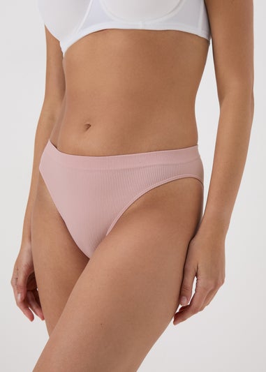 Pink Seamless High Leg Knickers