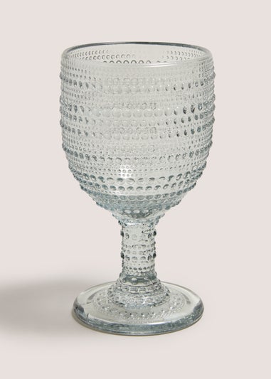 Grey Bubble Embossed Wine Glass (8cm x 16cm)