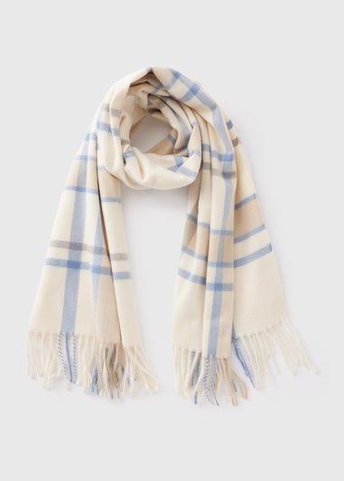 Cream Check Scarf