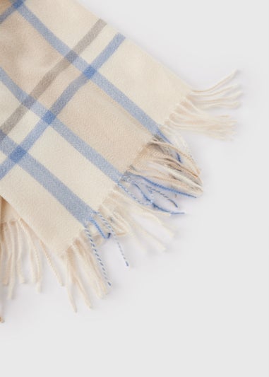 Cream Check Scarf