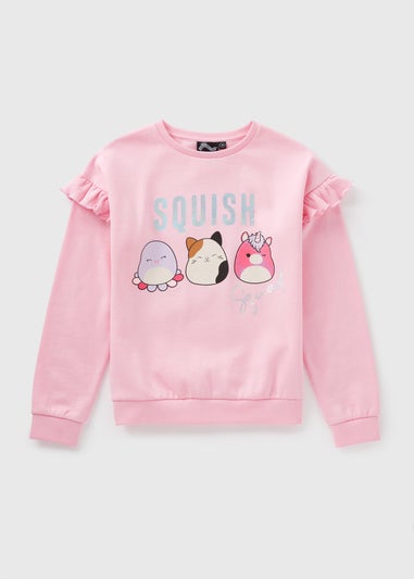 Squishmallow Kids Pink Sweatshirt (5-13yrs)