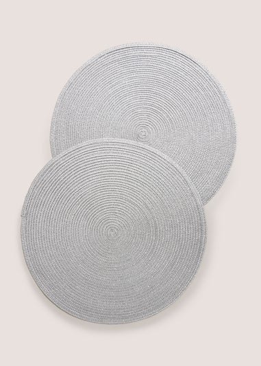 Wondrous 2 Pack Silver Placemats