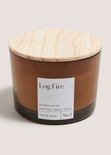 Log Fire Candle