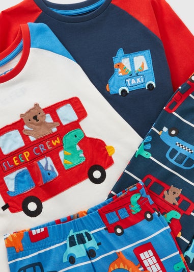 2 Pack Boys Transport Pyjama Sets (1-7yrs)