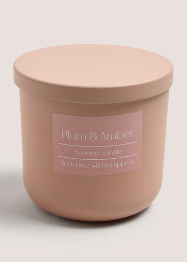 Plum & Amber Scented Jar Candle