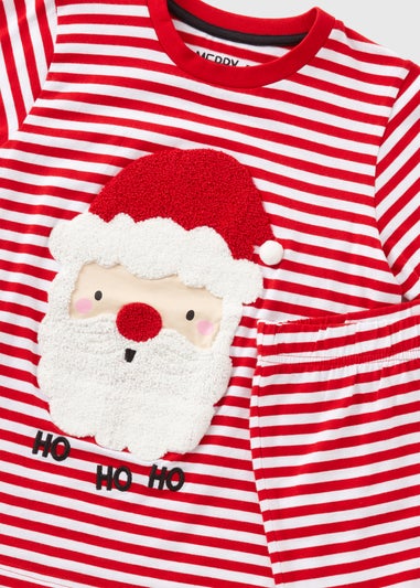 Kids Red Stripe Santa Top & Bottom Pyjama Set (1-7yrs)