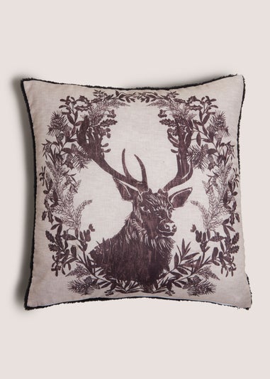 Black Stag Cushion (43cm x 43cm)