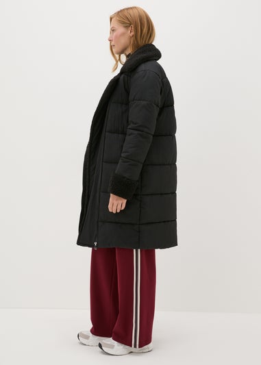 Black Hybrid Padded Coat