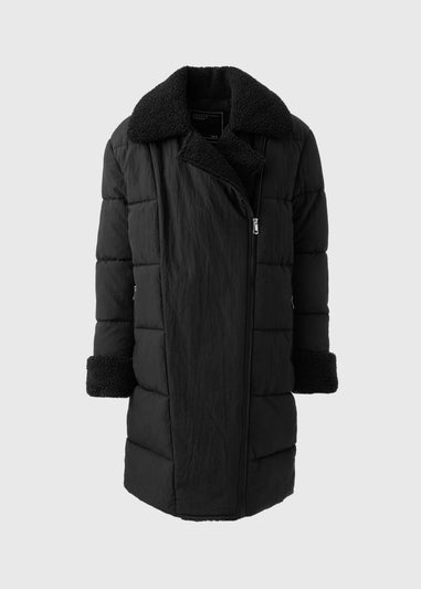 Black Hybrid Padded Coat