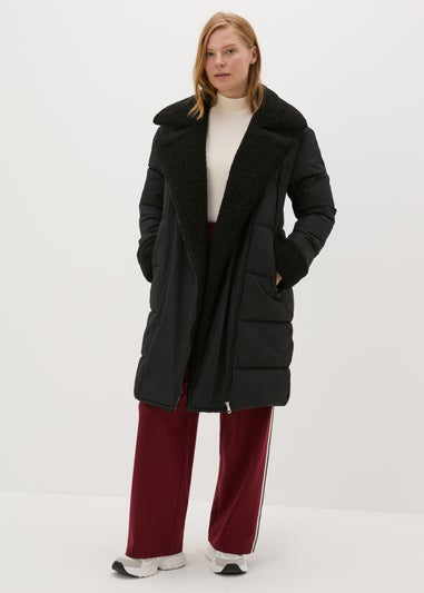 Black Hybrid Padded Coat