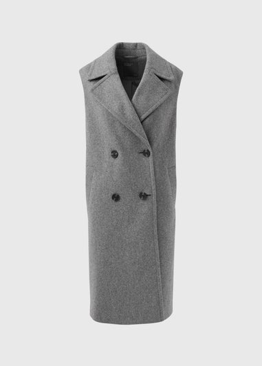 Grey Sleeveless Overcoat