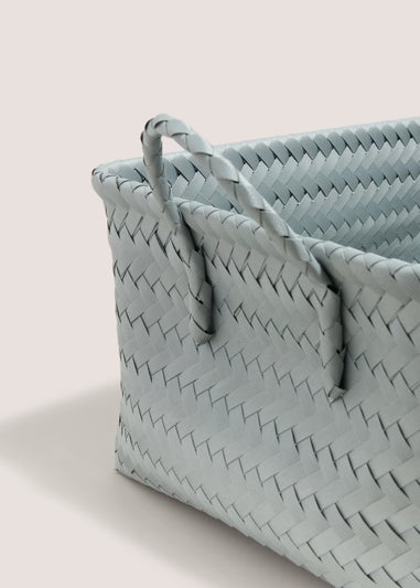 Grey Plastic Woven Tray