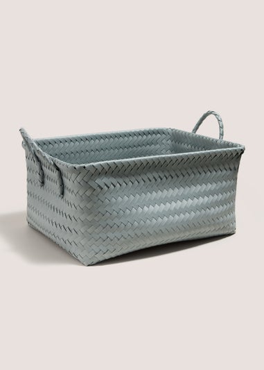 Grey Plastic Woven Tray