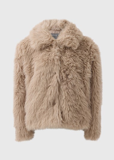 Beige Faux Fur Coat