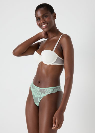 Green Lace Detail Thong