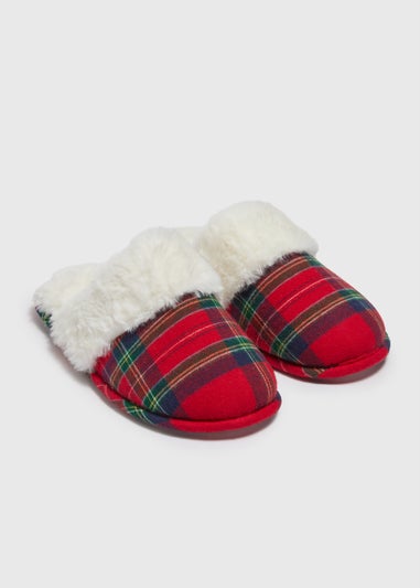 Red Tartan Slippers