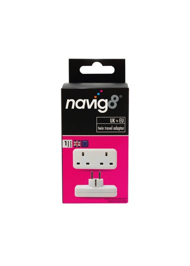 Navig8 UK to EU Twin Travel Adapter