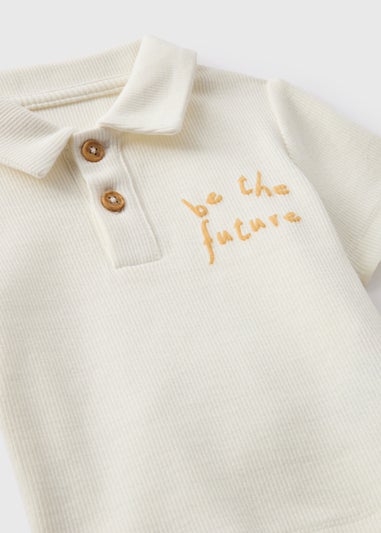 Baby Cream Be The Future Polo Set (Newborn-23mths)