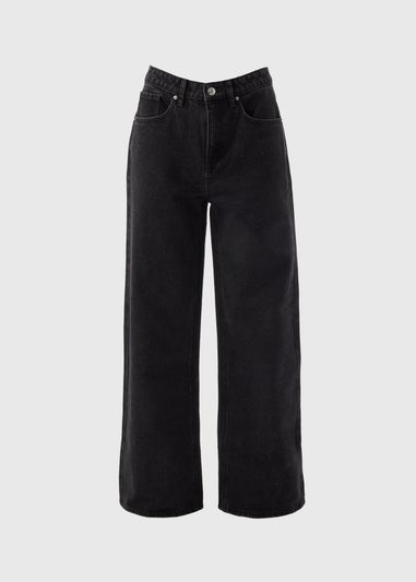 Black Wide Leg Stud Jeans