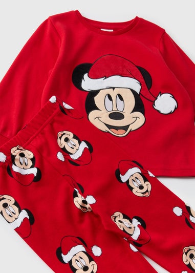 Mickey Mouse Boys Red Christmas Pyjama Set (1-7yrs)