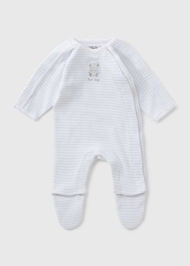 Prem Baby Grey Stripe Sleepsuit (3-4lb)