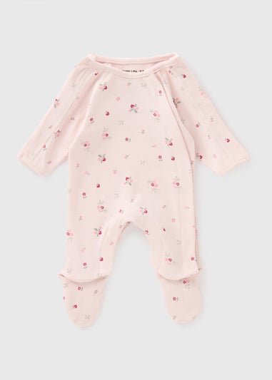 Prem Baby Pink Floral Sleepsuit (3-4lb)