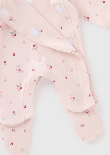 Prem Baby Pink Floral Sleepsuit (3-4lb)