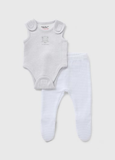 2 Piece Prem Baby Grey Bodysuit Set (3-4lb)