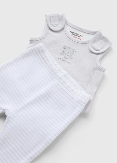 2 Piece Prem Baby Grey Bodysuit Set (3-4lb)