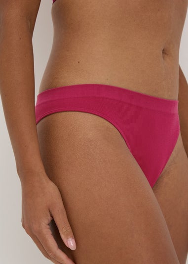 Burgundy Seamless Brazilian Knickers