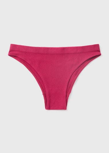 Burgundy Seamless Brazilian Knickers