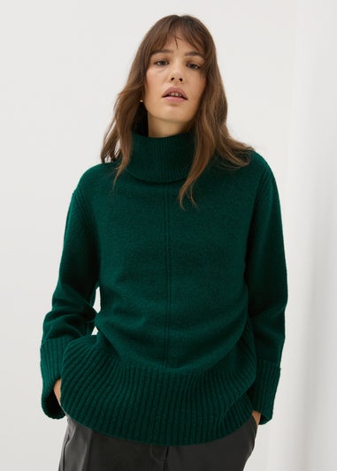 Et Vous Green Roll Neck Jumper