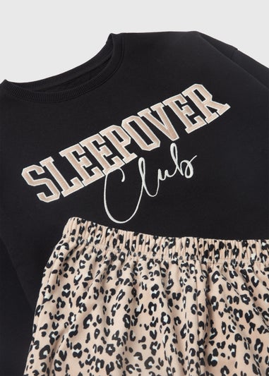 Girls Black Sleepover Club Sweatshirt Pyjama Set (7-13yrs)