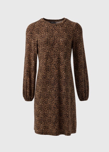 Brown Animal Print Dress