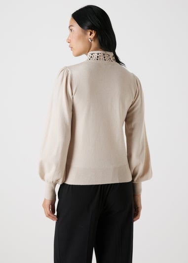 Et Vous Ivory Embellished Jumper