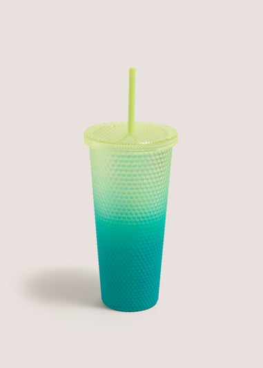 Teal Ombre Studded Tumbler