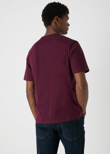 Burgundy Essential Crew Neck T-Shirt