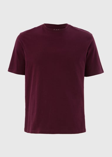 Burgundy Essential Crew Neck T-Shirt