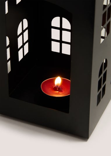 Black Metal House Candle Accessory (11cmx11cmx32cm)