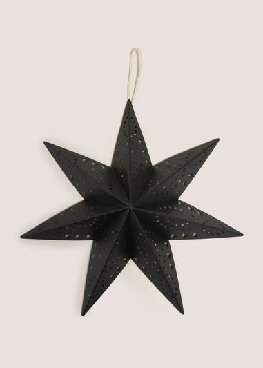 Black Hanging Star (30cm x 30cm x 5cm)