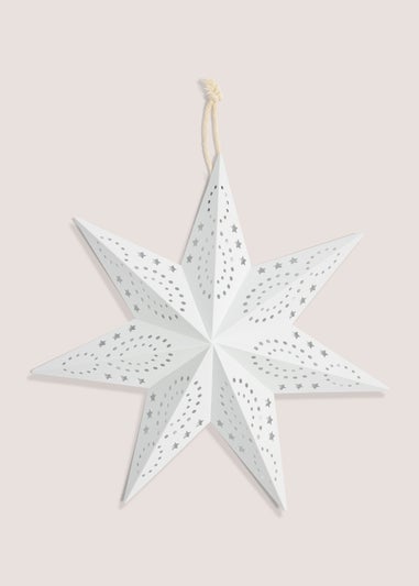 Christmas White Star Hanging Ornament