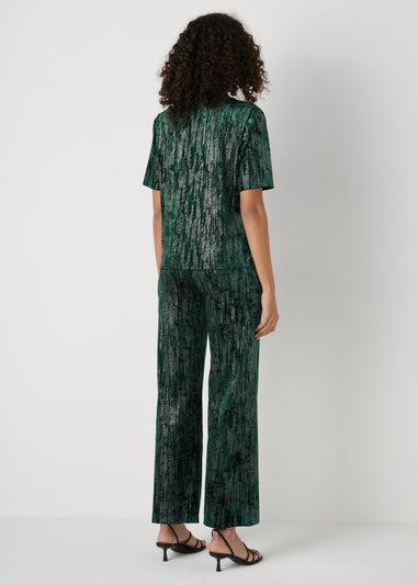 Et Vous Green Glitter Co Ord Trousers