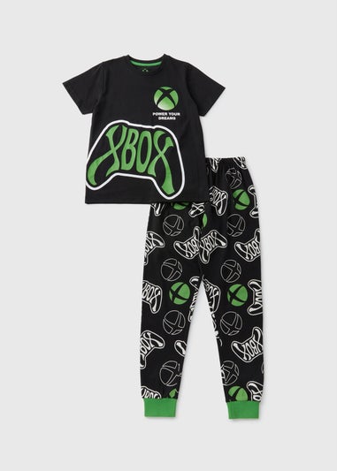 Boys Black Xbox Top Bottom Pyjama Set 4 13yrs Matalan