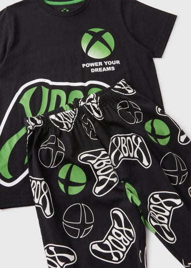 Boys Black Xbox Top & Bottom Pyjama Set (4-13yrs)